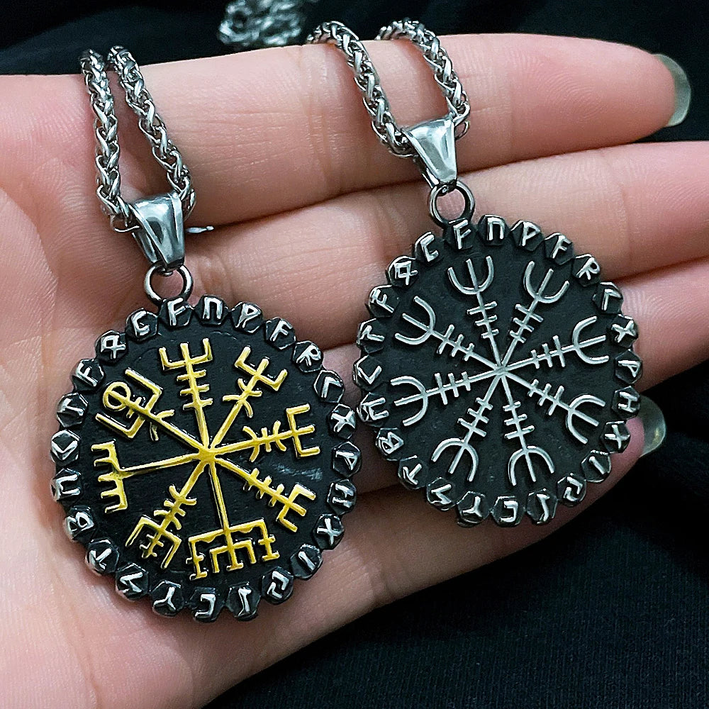 WorldNorse Classic Odin Viking Compass Rune Necklace - image 9