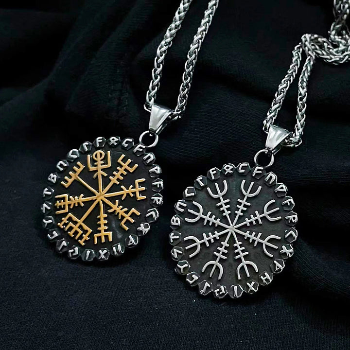 WorldNorse Classic Odin Viking Compass Rune Necklace - image 11