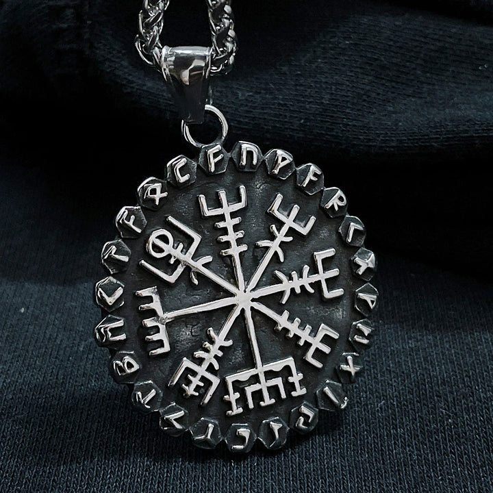 WorldNorse Classic Odin Viking Compass Rune Necklace - image 6