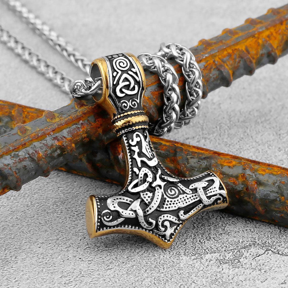 WorldNorse Thor's Hammer Stainless Steel Pendant Necklace - image 1