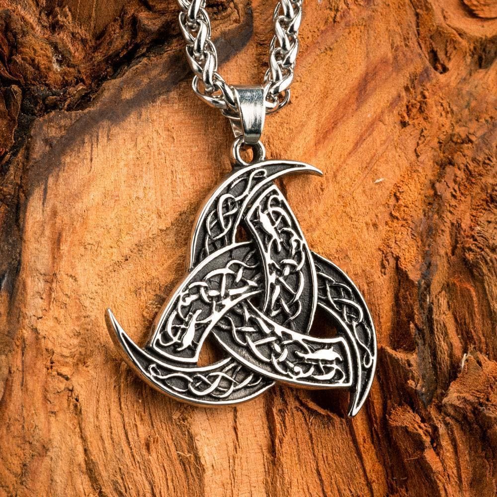 WorldNorse Triple Horn Of Odin Necklace - Silver - image 0