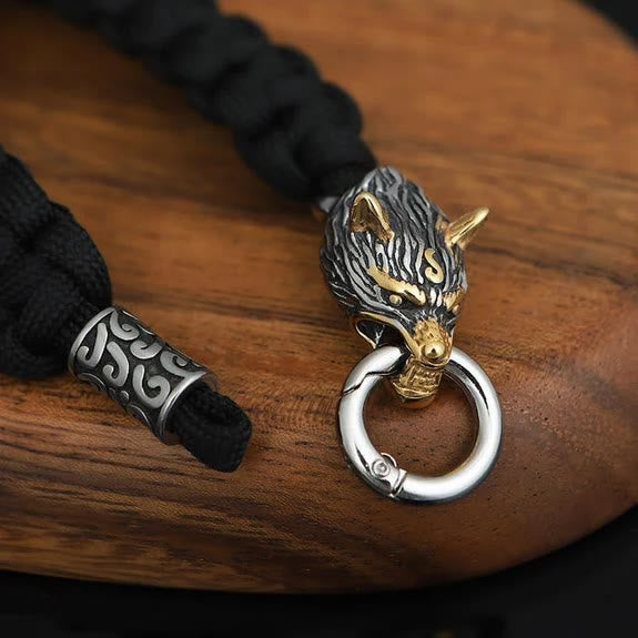 WorldNorse Nordic Mjolnir Wolf Head Bracelet - image 1