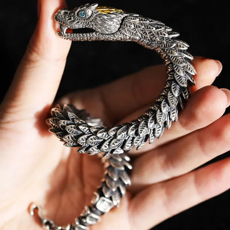 WorldNorse Jormungandr Personalized Rattlesnake Bracelet