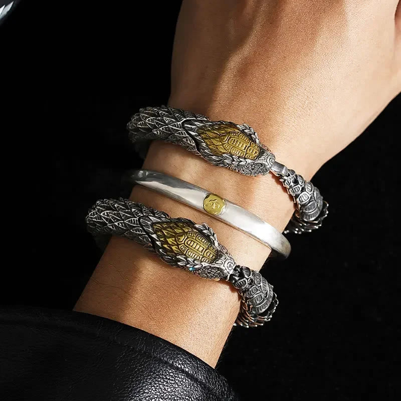 WorldNorse Jormungandr Personalized Rattlesnake Bracelet