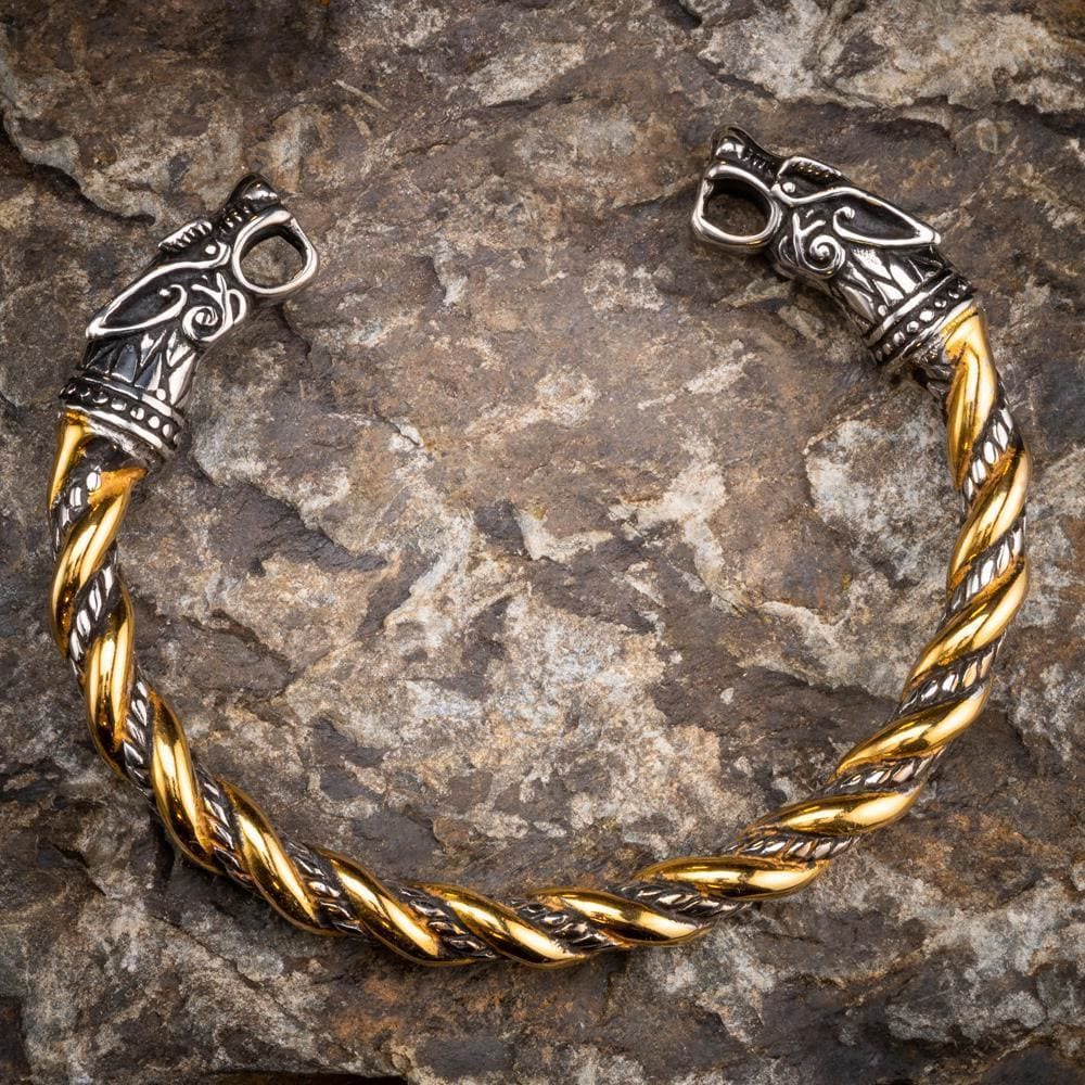 WorldNorse Norse Dual Head Dragon Bracelet - image 1