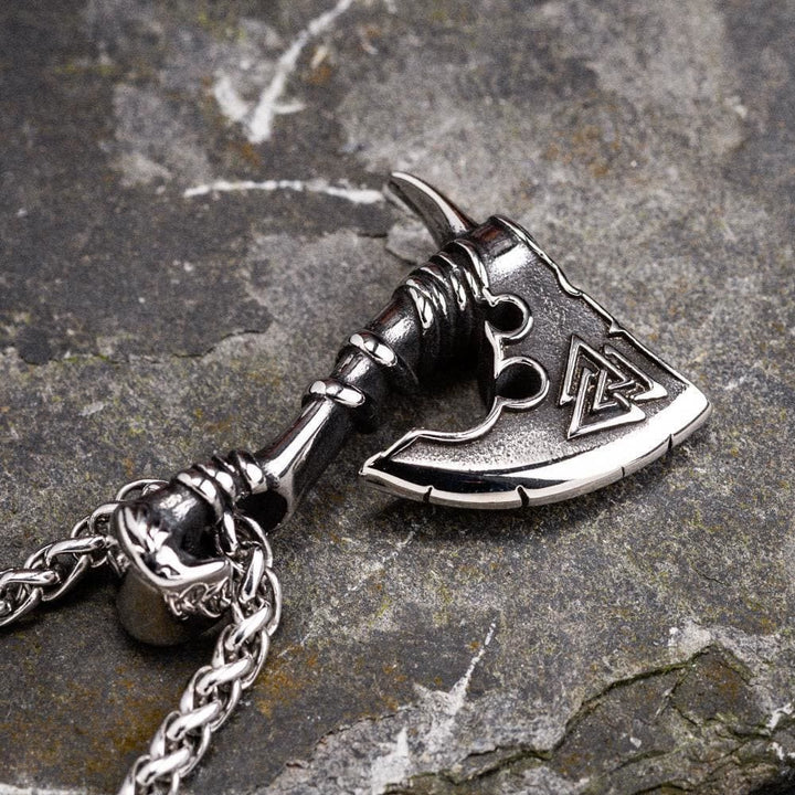 WorldNorse Viking Valknut Axe Necklace - image 1
