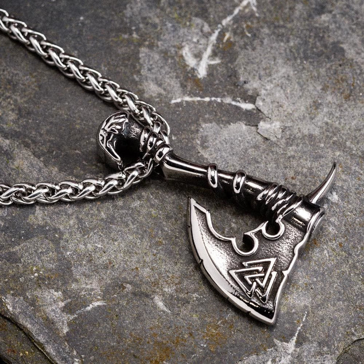 WorldNorse Viking Valknut Axe Necklace - image 2