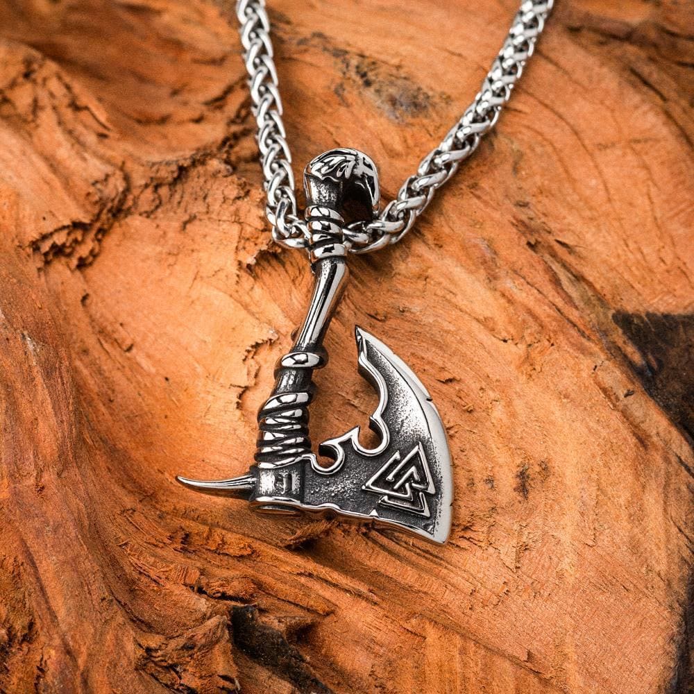 WorldNorse Viking Valknut Axe Necklace - image 4