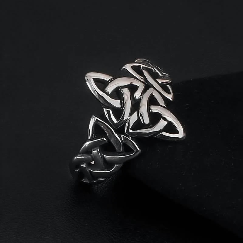 WorldNorse Celtic Knot Triple Horn Of Odin Ring - image 4
