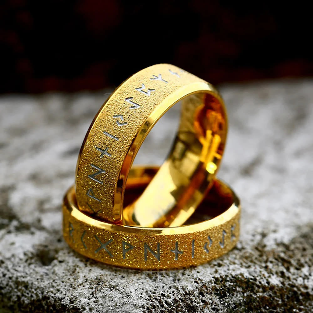 WorldNorse Round Simple Viking Rune Ring