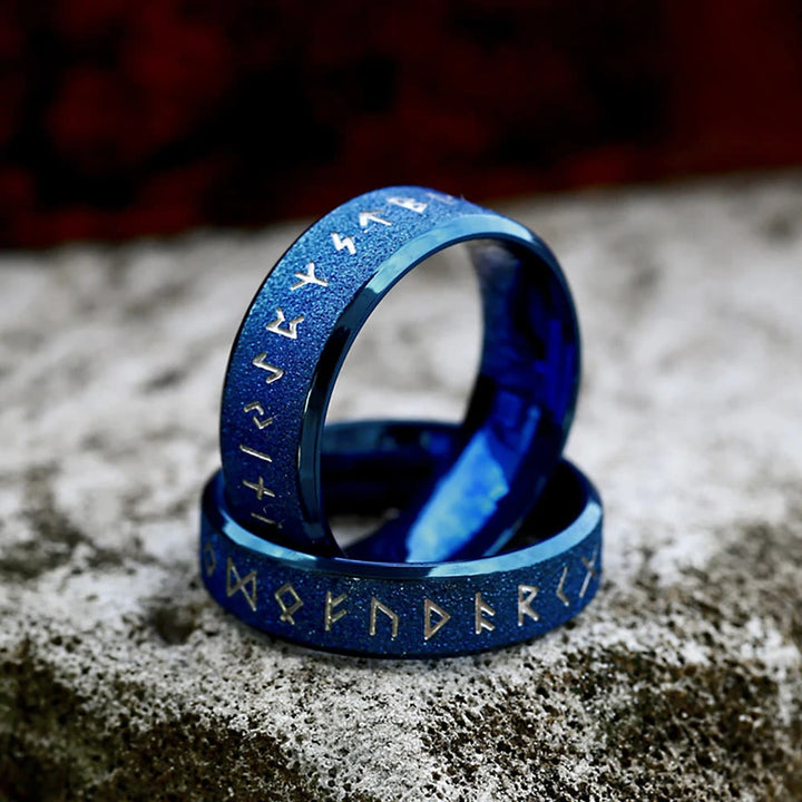 WorldNorse Round Simple Viking Rune Ring