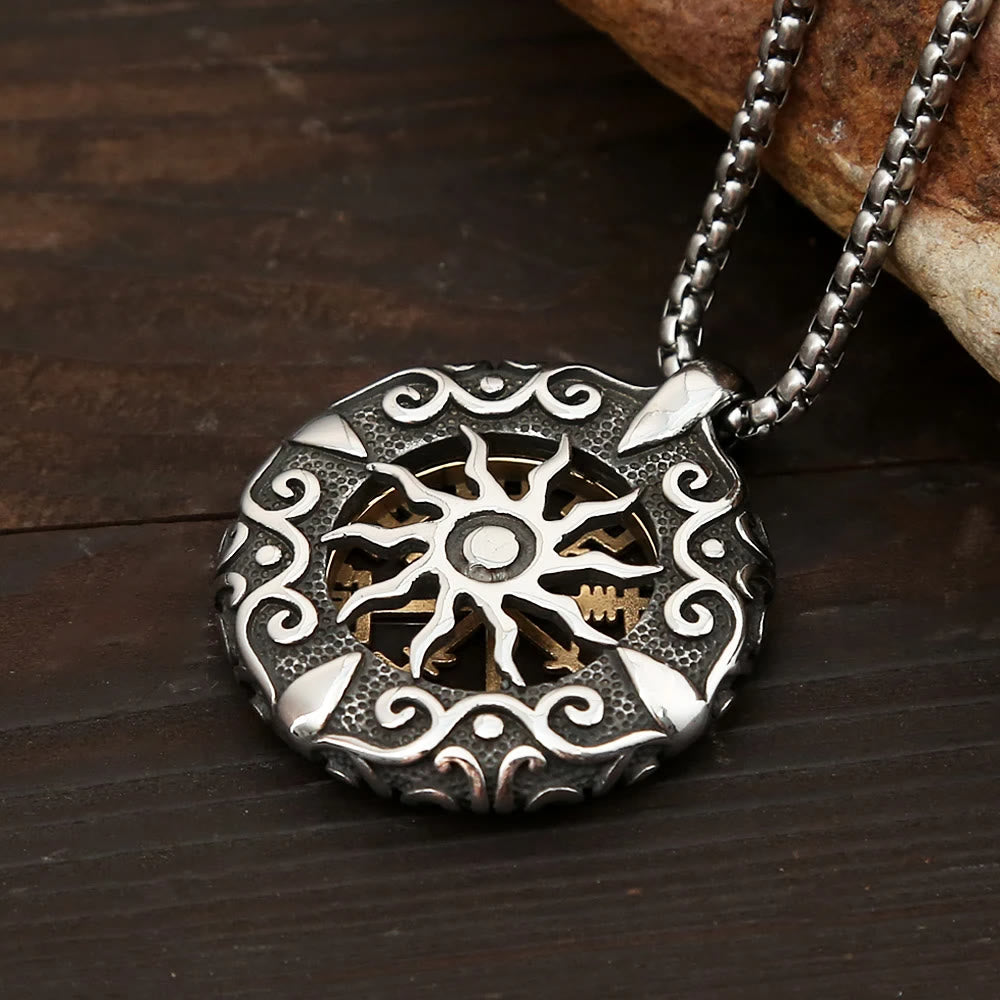 WorldNorse Nordic Rune Hollow Vegvisir Necklace - image 9