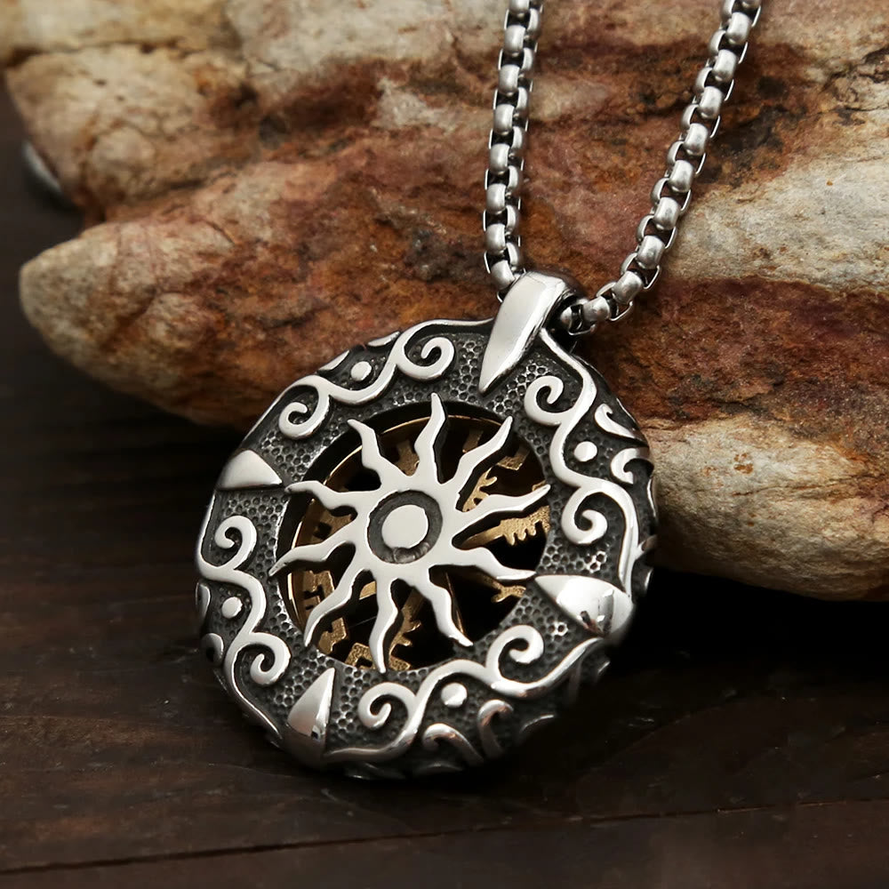 WorldNorse Nordic Rune Hollow Vegvisir Necklace - image 6