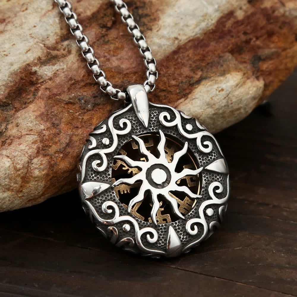 WorldNorse Nordic Rune Hollow Vegvisir Necklace - image 8