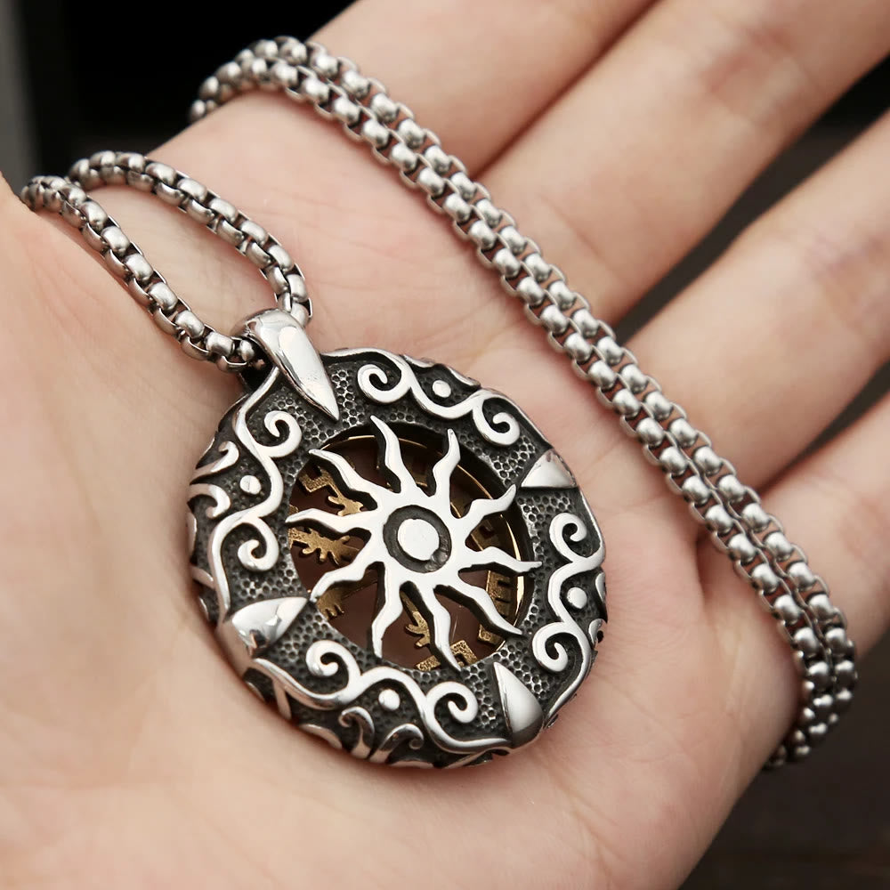 WorldNorse Nordic Rune Hollow Vegvisir Necklace - image 2