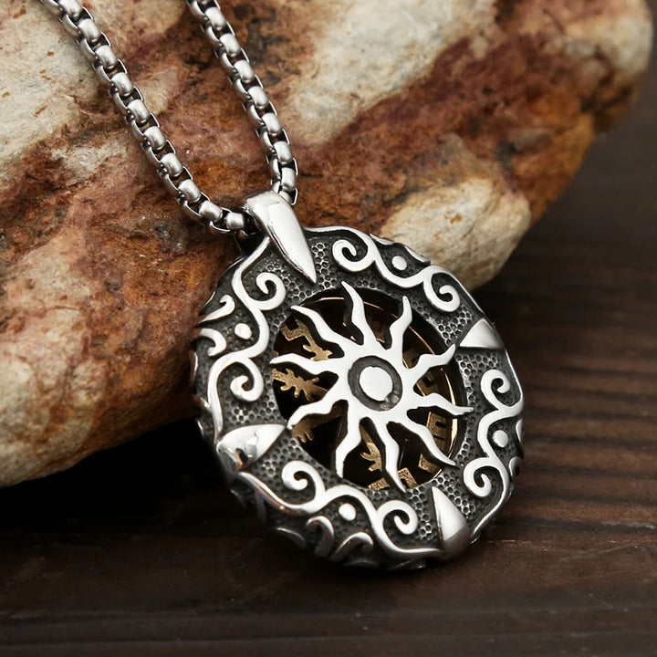 WorldNorse Nordic Rune Hollow Vegvisir Necklace - image 7