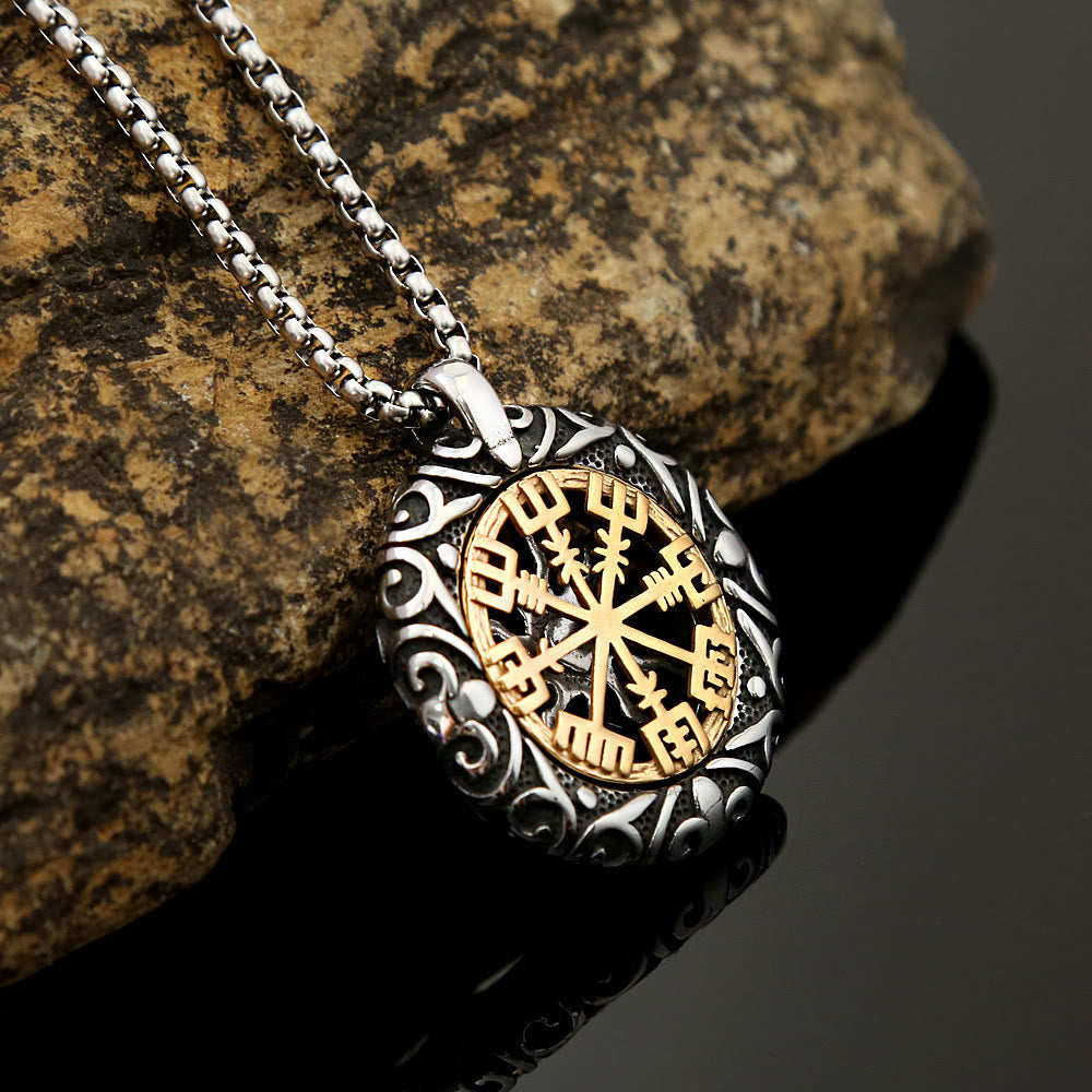 WorldNorse Nordic Rune Hollow Vegvisir Necklace - image 3