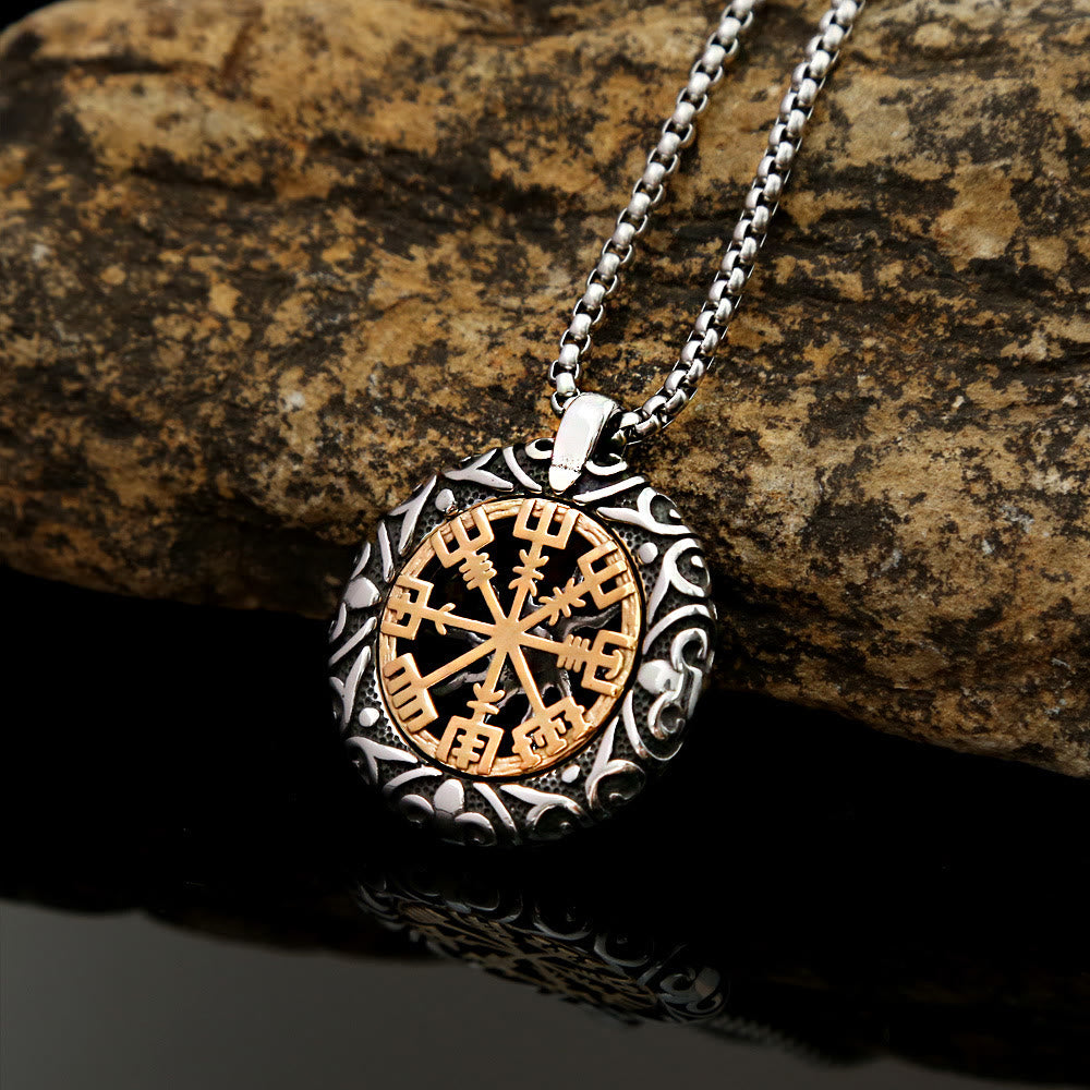 WorldNorse Nordic Rune Hollow Vegvisir Necklace - image 5