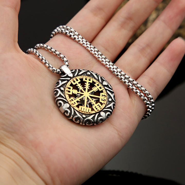 WorldNorse Nordic Rune Hollow Vegvisir Necklace - image 1