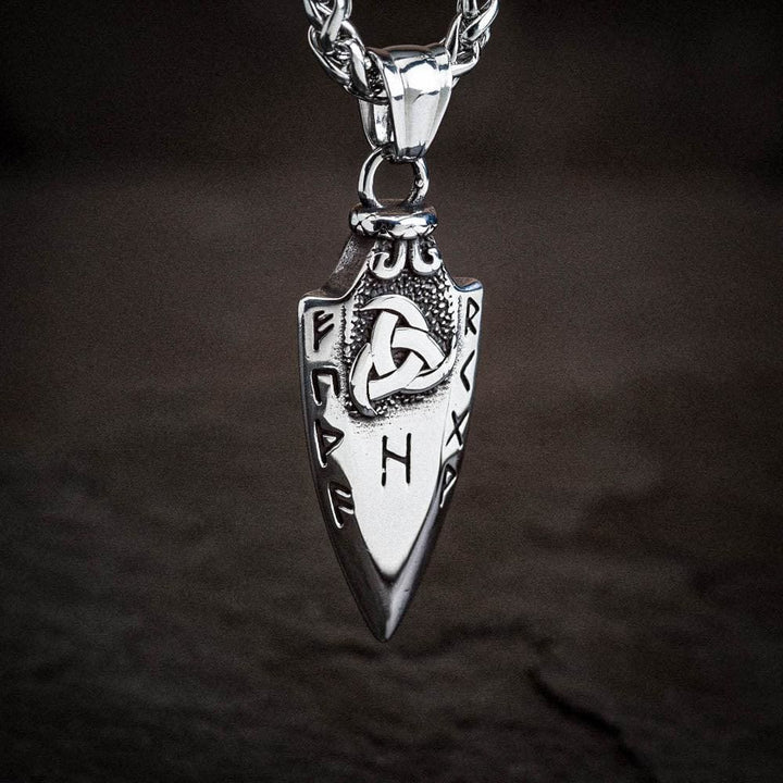 WorldNorse Spear Rune Triple Horn Of Odin Necklace - image 5