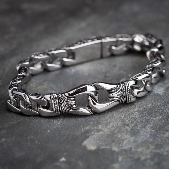 WorldNorse Retro Totem Celtic Knot Chunky Curb Link Bracelet - Celtic - image 0