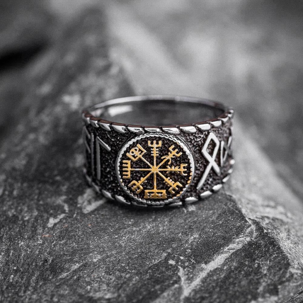 WorldNorse Vegvisir And Runes Stainless Steel Viking Ring - image 8