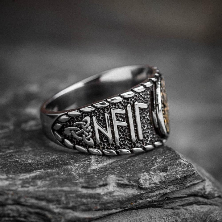 WorldNorse Vegvisir And Runes Stainless Steel Viking Ring - image 3