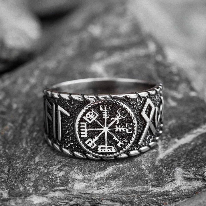 WorldNorse Vegvisir And Runes Stainless Steel Viking Ring - image 14