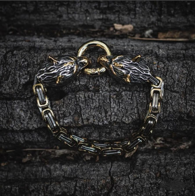 WorldNorse Nordic Geri And Freki Wolves Bracelet - image 12