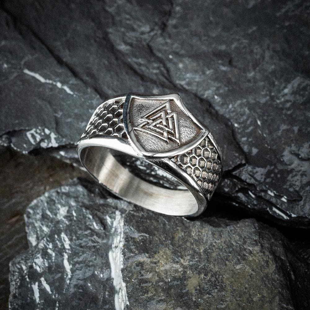 WorldNorse Warrior Viking Valknut Chunky Ring