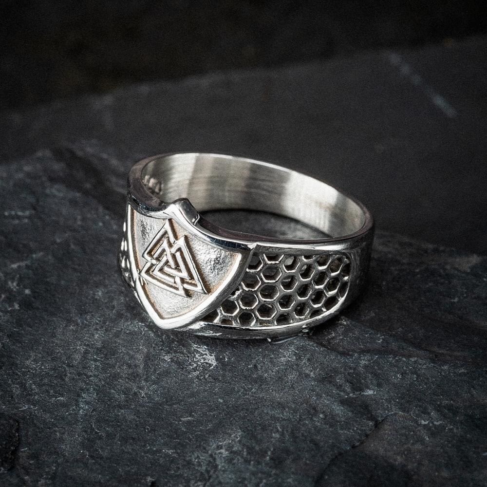 WorldNorse Warrior Viking Valknut Chunky Ring