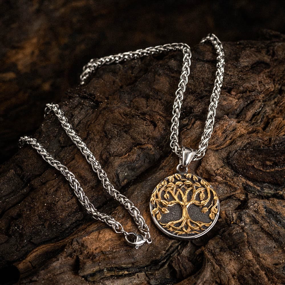 WorldNorse Vintage Yggdrasil / Tree Of Life Design Necklace - Gold - image 0