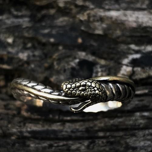 WorldNorse Personality Viking Snake Opening Ring - Adjustable - image 0