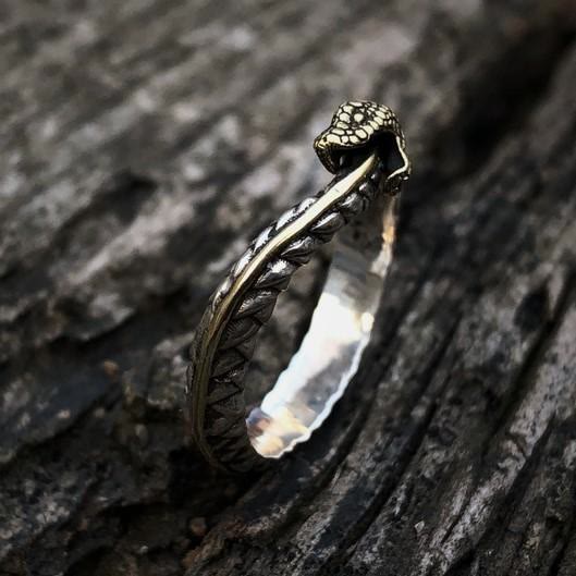 WorldNorse Personality Viking Snake Opening Ring - image 5