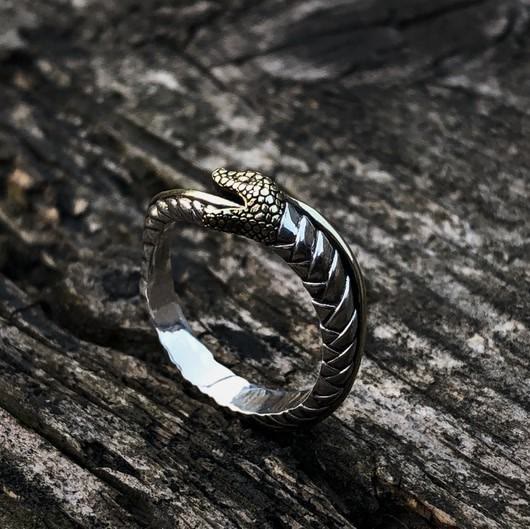 WorldNorse Personality Viking Snake Opening Ring - image 3