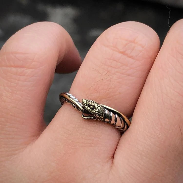 WorldNorse Personality Viking Snake Opening Ring - image 1