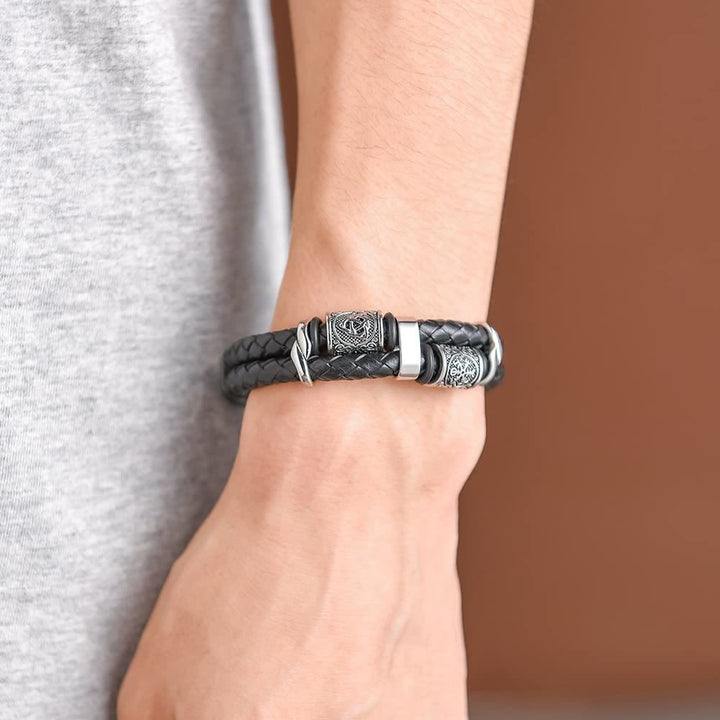 WorldNorse Celtic Knot And Viking Compass Stainless Steel Bracelet - image 3