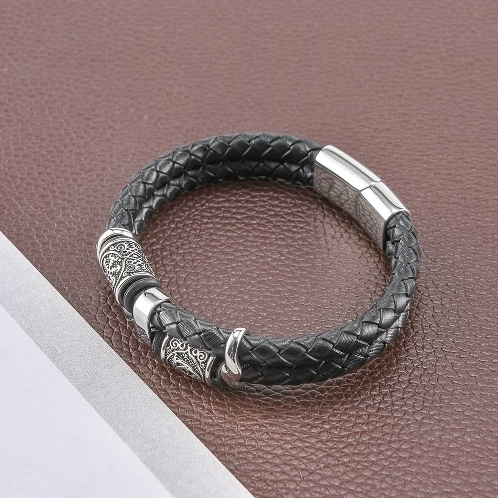 WorldNorse Celtic Knot And Viking Compass Stainless Steel Bracelet