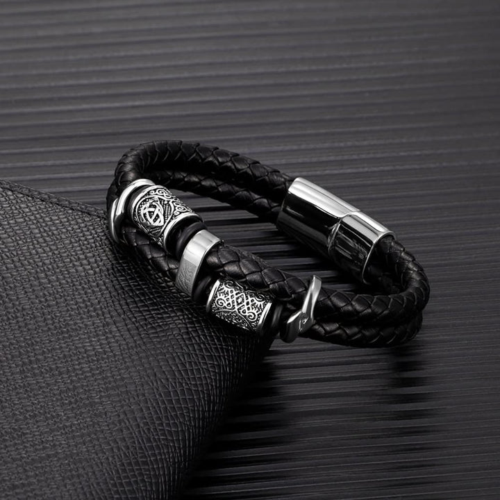 WorldNorse Celtic Knot And Viking Compass Stainless Steel Bracelet - image 2