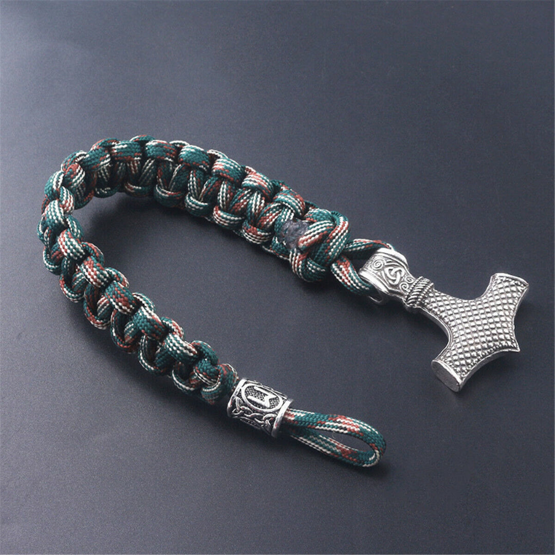 WorldNorse Thor's Hammer Braided Rope Viking Mjolnir Bracelet - image 5