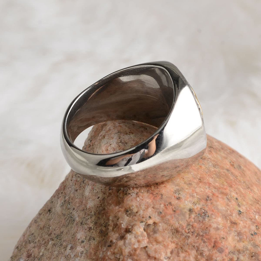 WorldNorse Simple Rune And Celtic Knot Chunky Ring