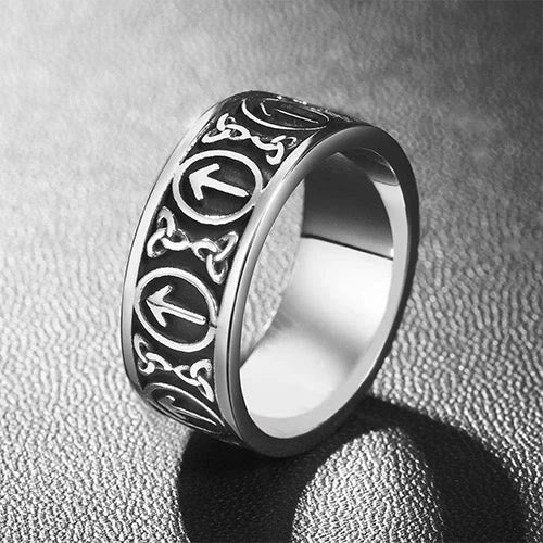 WorldNorse Nordic Viking Rune And Celtic Knot Ring