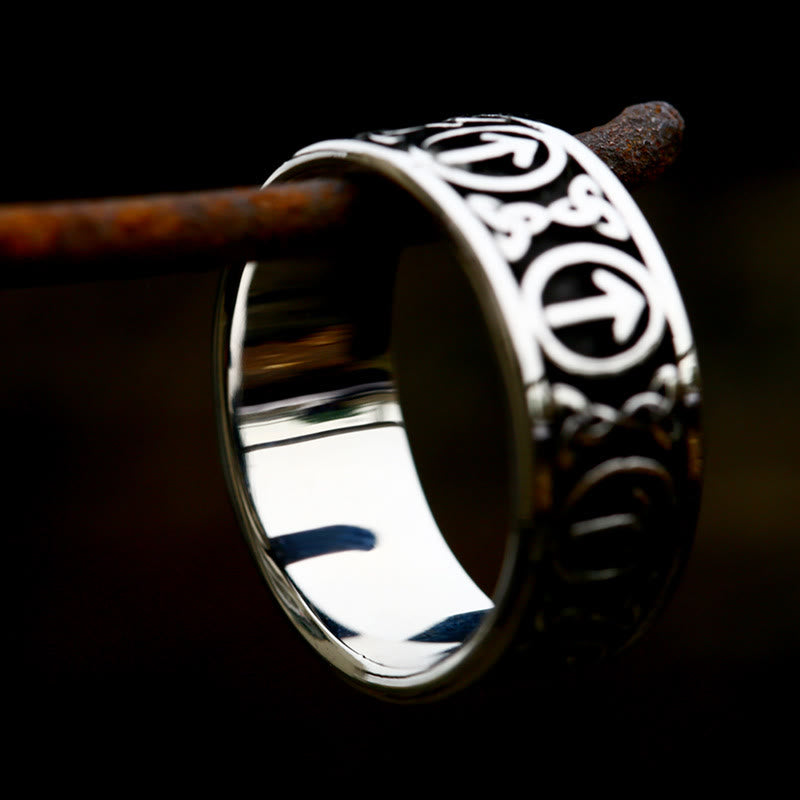 WorldNorse Nordic Viking Rune And Celtic Knot Ring