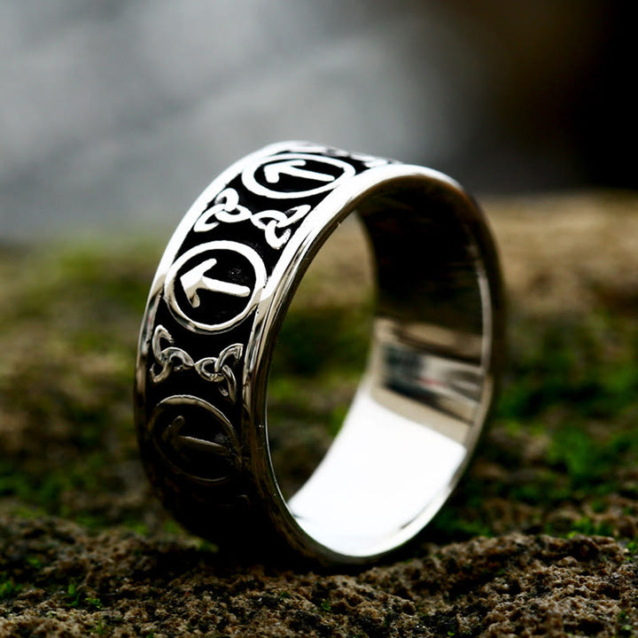 WorldNorse Nordic Viking Rune And Celtic Knot Ring