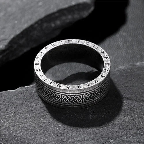 WorldNorse Odin Celtic Knot Rune Stainless Steel Ring - image 4