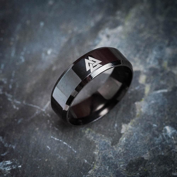 WorldNorse Classic Valknut Symbol Ring - US 12 - image 0