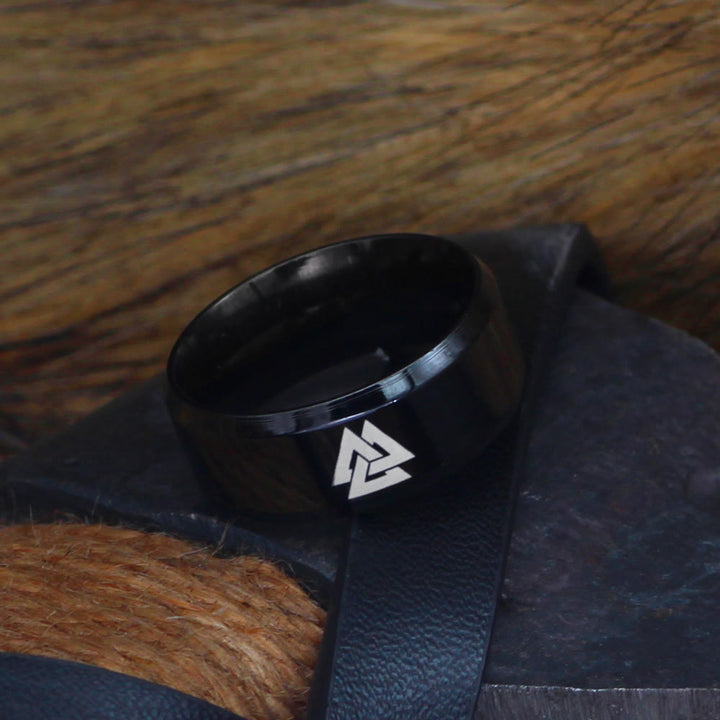 WorldNorse Classic Valknut Symbol Ring