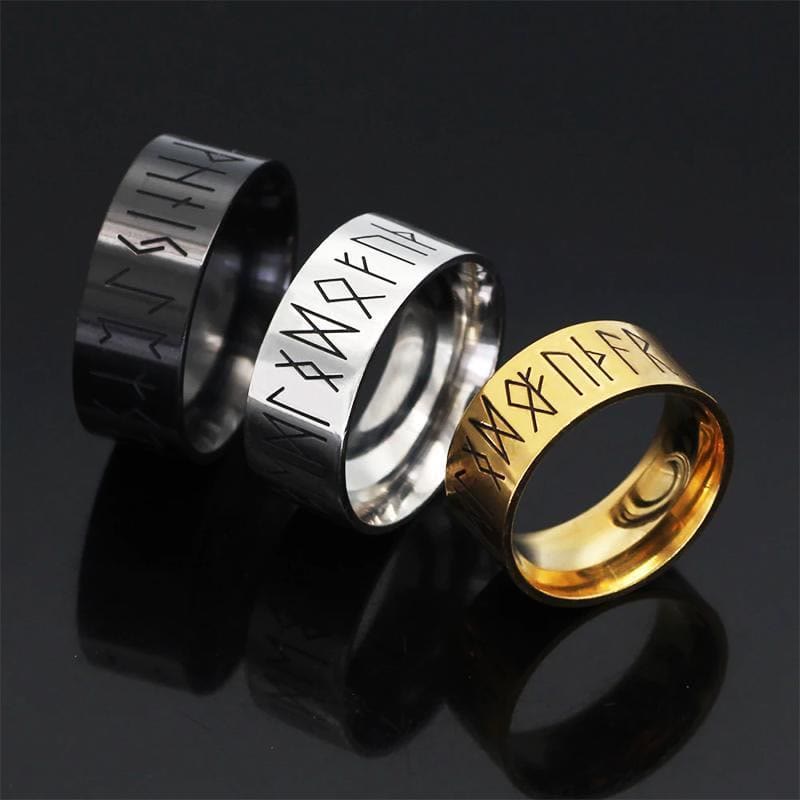 WorldNorse Stainless Steel Odin Rune Ring