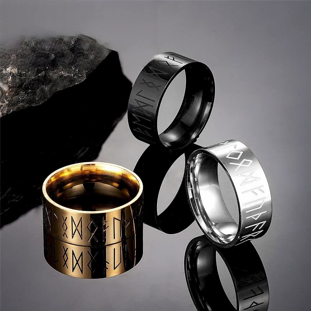 WorldNorse Stainless Steel Odin Rune Ring