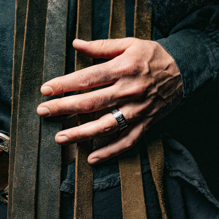 WorldNorse Stainless Steel Odin Rune Ring